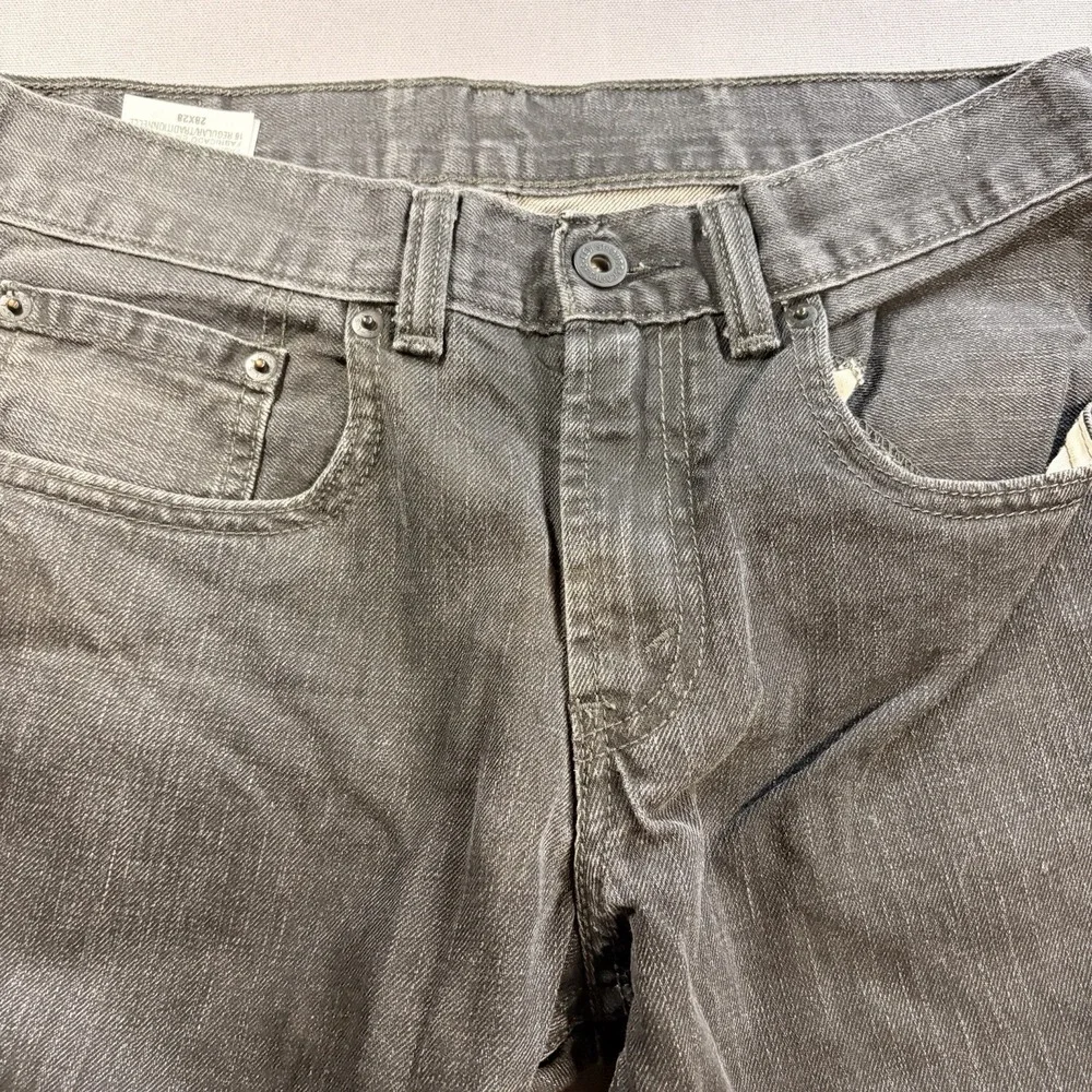 Levis 513 Slim Straight Jeans Mens 31x29 Gray Mid Rise Denim